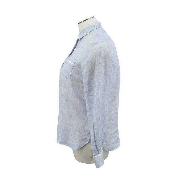 Weekend MaxMara Apotema Linen Canvas Shirt Button Up - Picture 3 of 16